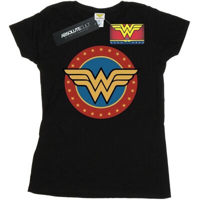 DC Comics Damska Bawełniana Koszulka Z Okrągłym Logo Wonder Woman (XXL (193cm) / Czarny) DC Comics Damska Bawełniana Koszulka Z Okrągłym Logo Wonder Woman (XXL (193cm) / Czarny)