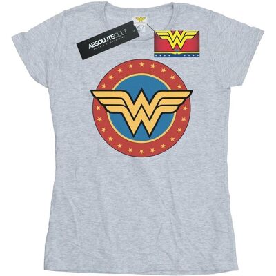 DC Comics Damska Bawełniana Koszulka Z Okrągłym Logo Wonder Woman (XXL (193cm) / Jasnoszary) DC Comics Damska Bawełniana Koszulka Z Okrągłym Logo Wonder Woman (XXL (193cm) / Jasnoszary)