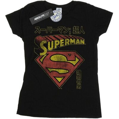 DC Comics Damska Bawełniana Koszulka Z Tarczą Supermana (S (52-55 Cm) / Czarny) DC Comics Damska Bawełniana Koszulka Z Tarczą Supermana (S (52-55 Cm) / Czarny)