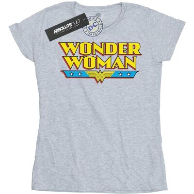 DC Comics Damska Bawełniana Koszulka Z Tekstowym Logo Wonder Woman (M / Jasnoszary) DC Comics Damska Bawełniana Koszulka Z Tekstowym Logo Wonder Woman (M / Jasnoszary)