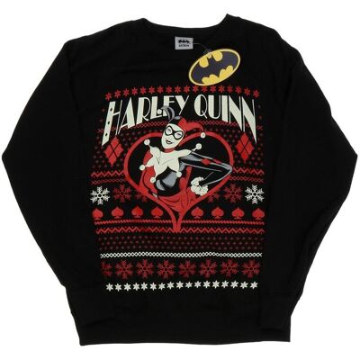 DC Comics Damska Bluza Świąteczna Batman Harley Quinn (XL 8,5-9 / Czarny) DC Comics Damska Bluza Świąteczna Batman Harley Quinn (XL 8,5-9 / Czarny)