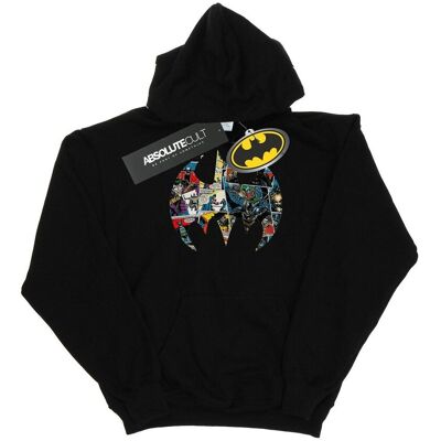 DC Comics Damska Bluza Z Logo Batman Comic Book Z Kapturem (L / Czarny) DC Comics Damska Bluza Z Logo Batman Comic Book Z Kapturem (L / Czarny)