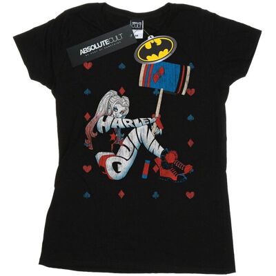DC Comics Damska/ Damska Bawełniana Koszulka Harley Quinn Z Zestawem Kart Do Gry (S (52-55 Cm) / Czarny) DC Comics Damska/ Damska Bawełniana Koszulka Harley Quinn Z Zestawem Kart Do Gry (S (52-55 Cm) / Czarny)