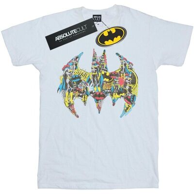 DC Comics Koszulka Damska / Damska Batman Batgirl Logo Collage Cotton Boyfriend T-Shirt (XXXXXS / Ciepły Biały) DC Comics Koszulka Damska / Damska Batman Batgirl Logo Collage Cotton Boyfriend T-Shirt (XXXXXS / Ciepły Biały)
