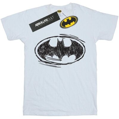 DC Comics Koszulka Damska / Damska Batman Sketch Logo Cotton Boyfriend T-Shirt (S (52-55 Cm) / Ciepły Biały) DC Comics Koszulka Damska / Damska Batman Sketch Logo Cotton Boyfriend T-Shirt (S (52-55 Cm) / Ciepły Biały)