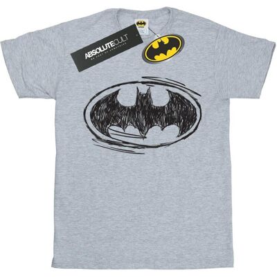 DC Comics Koszulka Damska / Damska Batman Sketch Logo Cotton Boyfriend T-Shirt (S (52-55 Cm) / Jasnoszary) DC Comics Koszulka Damska / Damska Batman Sketch Logo Cotton Boyfriend T-Shirt (S (52-55 Cm) / Jasnoszary)