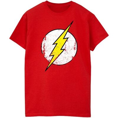 DC Comics Koszulka Damska / Damska The Flash Distressed Logo Boyfriend Fit Cotton Boyfriend T-Shirt (3XL / Ciemnowiśniowy) DC Comics Koszulka Damska / Damska The Flash Distressed Logo Boyfriend Fit Cotton Boyfriend T-Shirt (3XL / Ciemnowiśniowy)