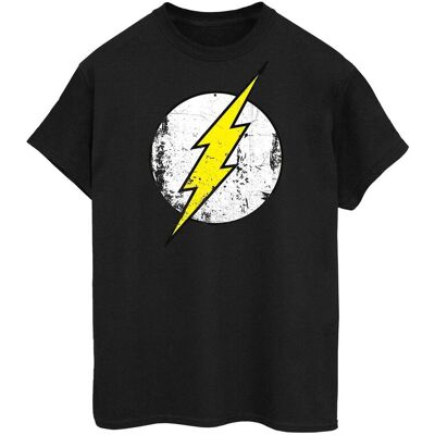DC Comics Koszulka Damska / Damska The Flash Distressed Logo Boyfriend Fit Cotton Boyfriend T-Shirt (S (52-55 Cm) / Czarny) DC Comics Koszulka Damska / Damska The Flash Distressed Logo Boyfriend Fit Cotton Boyfriend T-Shirt (S (52-55 Cm) / Czarny)