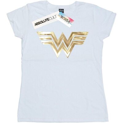 DC Comics Koszulka Damska Wonder Woman 84 Ze Złotym Emblematem, Bawełniana (S (52-55 Cm) / Ciepły Biały) DC Comics Koszulka Damska Wonder Woman 84 Ze Złotym Emblematem, Bawełniana (S (52-55 Cm) / Ciepły Biały)