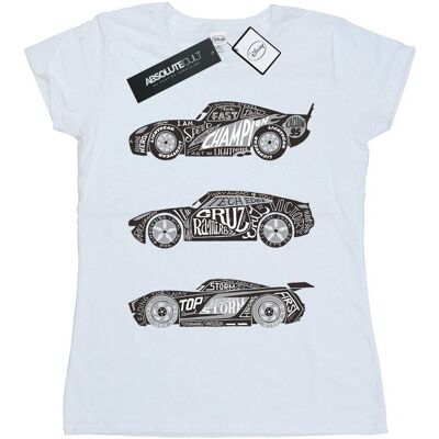 Disney Bawełniana Koszulka Damska / Damska Cars Text Racers (S (52-55 Cm) / Ciepły Biały) Disney Bawełniana Koszulka Damska / Damska Cars Text Racers (S (52-55 Cm) / Ciepły Biały)