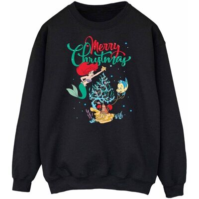 Disney Bluza Damska / Damska Księżniczka Ariel Wesołych Świąt (M / Czarny) Disney Bluza Damska / Damska Księżniczka Ariel Wesołych Świąt (M / Czarny)