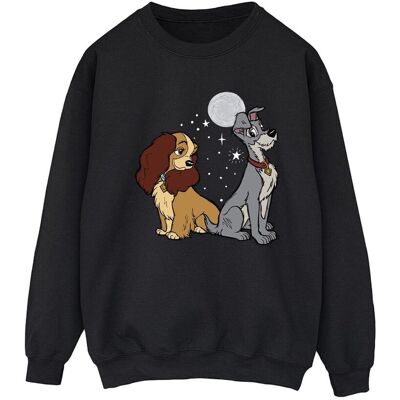 Disney Bluza Damska / Damska Lady And The Tramp Moon (XXL (193cm) / Czarny) Disney Bluza Damska / Damska Lady And The Tramp Moon (XXL (193cm) / Czarny)