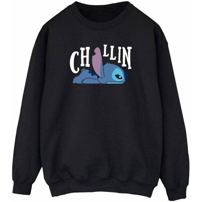 Disney Bluza Damska / Damska Lilo And Stitch Chillin (S (52-55 Cm) / Czarny) Disney Bluza Damska / Damska Lilo And Stitch Chillin (S (52-55 Cm) / Czarny)