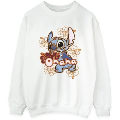 Disney Bluza Damska / Damska Lilo And Stitch Ohana Orange Hibiscus (XXL (193cm) / Ciepły Biały) Disney Bluza Damska / Damska Lilo And Stitch Ohana Orange Hibiscus (XXL (193cm) / Ciepły Biały)