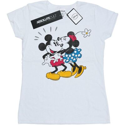 Disney Damska Bawełniana Koszulka Mickey I Minnie Kiss (S (52-55 Cm) / Ciepły Biały) Disney Damska Bawełniana Koszulka Mickey I Minnie Kiss (S (52-55 Cm) / Ciepły Biały)