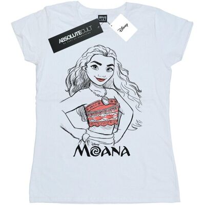 Disney Damska Bawełniana Koszulka Moana Sketch (M / Ciepły Biały) Disney Damska Bawełniana Koszulka Moana Sketch (M / Ciepły Biały)
