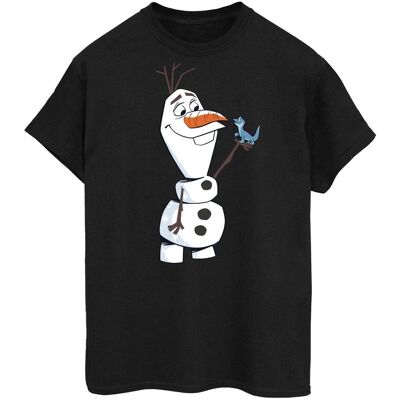Disney Damska Bawełniana Koszulka Typu Boyfriend Frozen 2 Olaf I Salamandra (M / Czarny) Disney Damska Bawełniana Koszulka Typu Boyfriend Frozen 2 Olaf I Salamandra (M / Czarny)