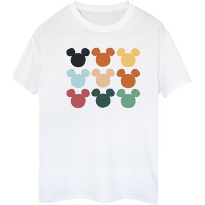 T-Shirt Disney Mickey Mouse Głowy Bawełniany Boyfriend T-Shirt Disney Mickey Mouse Głowy Bawełniany Boyfriend