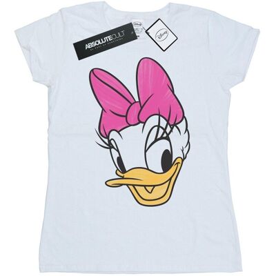 Disney Damska Bawełniana Koszulka Z Malowaną Głową Kaczki Daisy (L / Ciepły Biały) Disney Damska Bawełniana Koszulka Z Malowaną Głową Kaczki Daisy (L / Ciepły Biały)