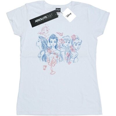 Disney Damska Bawełniana Koszulka Ze Szkicem Księżniczki (S (52-55 Cm) / Ciepły Biały) Disney Damska Bawełniana Koszulka Ze Szkicem Księżniczki (S (52-55 Cm) / Ciepły Biały)