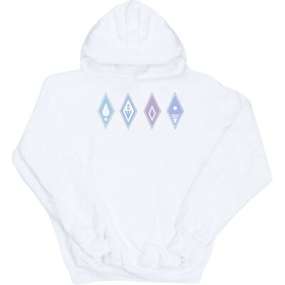 Disney Frozen 2 Symbole Elementów Bluza z kapturem Biała S - Bluza Disney Frozen 2 Symbole Elementów Bluza z kapturem Biała S - Bluza