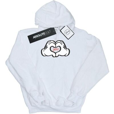 Disney Damska Bluza Z Kapturem Mickey Mouse Loves You (S (52-55 Cm) / Ciepły Biały) Disney Damska Bluza Z Kapturem Mickey Mouse Loves You (S (52-55 Cm) / Ciepły Biały)