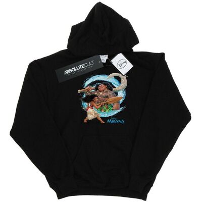 Disney Damska Bluza Z Kapturem Moana And Maui Wave (L / Czarny) Disney Damska Bluza Z Kapturem Moana And Maui Wave (L / Czarny)