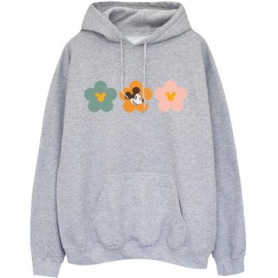 Disney Damska Bluza Z Kapturem W Kwiaty Myszka Miki (S (52-55 Cm) / Jasnoszary) Disney Damska Bluza Z Kapturem W Kwiaty Myszka Miki (S (52-55 Cm) / Jasnoszary)