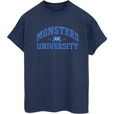 Disney Damska / Damska Bawełniana Koszulka Boyfriend Z Logo Monsters University (XXXXXS / Granatowy) Disney Damska / Damska Bawełniana Koszulka Boyfriend Z Logo Monsters University (XXXXXS / Granatowy)