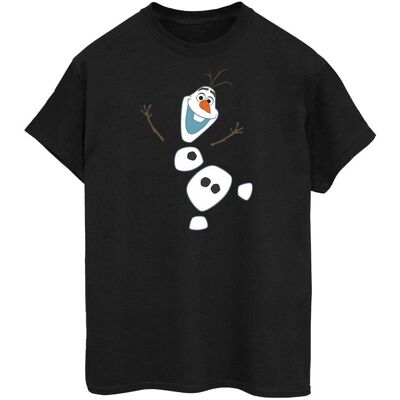 Disney Damska / Damska Frozen Olaf Zdekonstruowana Bawełniana Koszulka Typu Boyfriend (3XL / Czarny) Disney Damska / Damska Frozen Olaf Zdekonstruowana Bawełniana Koszulka Typu Boyfriend (3XL / Czarny)