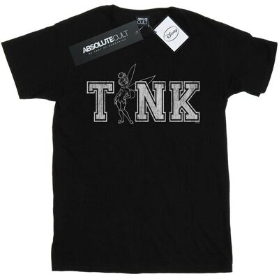 Disney Damska / Damska Koszulka Dzwoneczek Collegiate Tink Cotton Boyfriend T-Shirt (3XL / Czarny) Disney Damska / Damska Koszulka Dzwoneczek Collegiate Tink Cotton Boyfriend T-Shirt (3XL / Czarny)