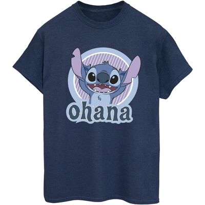 Disney Damska/ Damska Koszulka Lilo And Stitch Ohana Circle Cotton Boyfriend T-Shirt (3XL / Granatowy) Disney Damska/ Damska Koszulka Lilo And Stitch Ohana Circle Cotton Boyfriend T-Shirt (3XL / Granatowy)