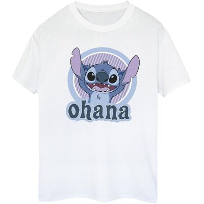 Disney Damska/ Damska Koszulka Lilo And Stitch Ohana Circle Cotton Boyfriend T-Shirt (S (52-55 Cm) / Ciepły Biały) Disney Damska/ Damska Koszulka Lilo And Stitch Ohana Circle Cotton Boyfriend T-Shirt (S (52-55 Cm) / Ciepły Biały)