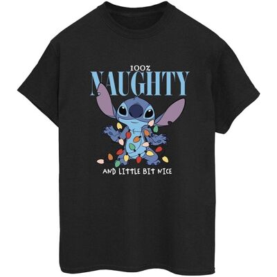 Disney Damska / Damska Koszulka Lilo & Stitch Naughty & Nice Cotton Boyfriend T-Shirt (XXXXS / Czarny) Disney Damska / Damska Koszulka Lilo & Stitch Naughty & Nice Cotton Boyfriend T-Shirt (XXXXS / Czarny)