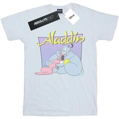Disney Koszulka Damska / Damska Aladdin Genie Wishing Dude Cotton Boyfriend T-Shirt (XXXXS / Ciepły Biały) Disney Koszulka Damska / Damska Aladdin Genie Wishing Dude Cotton Boyfriend T-Shirt (XXXXS / Ciepły Biały)