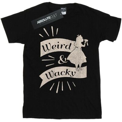 Disney Koszulka Damska / Damska Alice In Wonderland Weird And Wacky Cotton Boyfriend T-Shirt (3XL / Czarny) Disney Koszulka Damska / Damska Alice In Wonderland Weird And Wacky Cotton Boyfriend T-Shirt (3XL / Czarny)