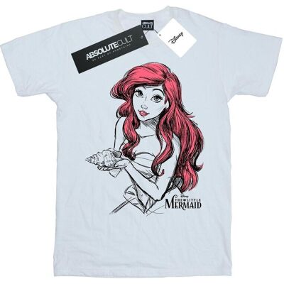 Disney Koszulka Damska / Damska Ariel Shell Sketch Cotton Boyfriend T-Shirt (Xxxxxs / Ciepły Biały) Disney Koszulka Damska / Damska Ariel Shell Sketch Cotton Boyfriend T-Shirt (Xxxxxs / Ciepły Biały)