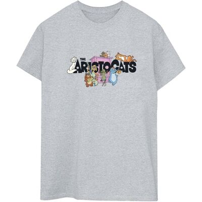 Disney Koszulka Damska / Damska Aristocats Logo Cotton Boyfriend T-Shirt (S (52-55 Cm) / Jasnoszary) Disney Koszulka Damska / Damska Aristocats Logo Cotton Boyfriend T-Shirt (S (52-55 Cm) / Jasnoszary)