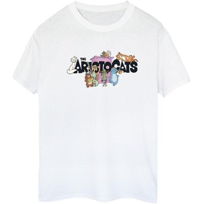 Disney Koszulka Damska / Damska Aristocats Logo Cotton Boyfriend T-Shirt (XXXXS / Ciepły Biały) Disney Koszulka Damska / Damska Aristocats Logo Cotton Boyfriend T-Shirt (XXXXS / Ciepły Biały)
