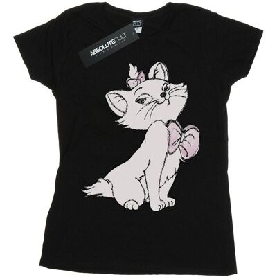 Disney Koszulka Damska / Damska Aristocats Marie Cotton Boyfriend T-Shirt (XXL (193cm) / Czarny) Disney Koszulka Damska / Damska Aristocats Marie Cotton Boyfriend T-Shirt (XXL (193cm) / Czarny)