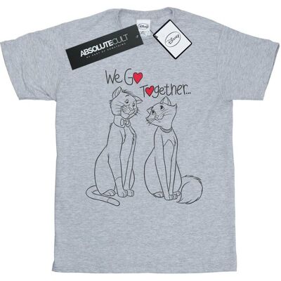Disney Koszulka Damska / Damska Aristocats We Go Together Cotton Boyfriend T-Shirt (S (52-55 Cm) / Jasnoszary) Disney Koszulka Damska / Damska Aristocats We Go Together Cotton Boyfriend T-Shirt (S (52-55 Cm) / Jasnoszary)