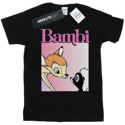 Disney Koszulka Damska / Damska Bambi Nice To Meet You Cotton Boyfriend T-Shirt (L / Czarny) Disney Koszulka Damska / Damska Bambi Nice To Meet You Cotton Boyfriend T-Shirt (L / Czarny)