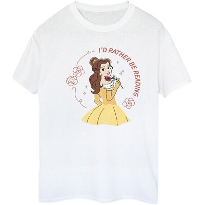 Disney Koszulka Damska / Damska Beauty And The Beast I´d Rather Be Reading Cotton Boyfriend T-Shirt (S (52-55 Cm) / Ciepły Biały) Disney Koszulka Damska / Damska Beauty And The Beast I´d Rather Be Reading Cotton Boyfriend T-Shirt (S (52-55 Cm) / Ciepły Biały)