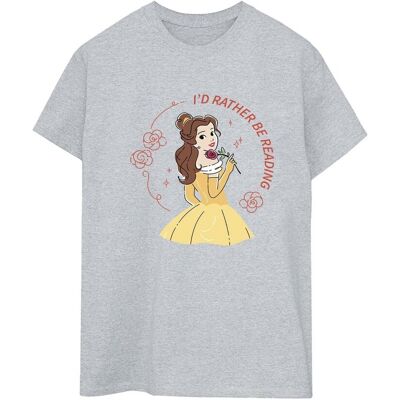 Disney Koszulka Damska / Damska Beauty And The Beast I´d Rather Be Reading Cotton Boyfriend T-Shirt (S (52-55 Cm) / Jasnoszary) Disney Koszulka Damska / Damska Beauty And The Beast I´d Rather Be Reading Cotton Boyfriend T-Shirt (S (52-55 Cm) / Jasnoszary)