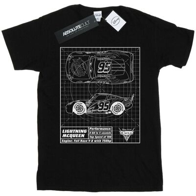 Disney Koszulka Damska / Damska Cars Lightning McQueen Blueprint Cotton Boyfriend T-Shirt (S (52-55 Cm) / Czarny) Disney Koszulka Damska / Damska Cars Lightning McQueen Blueprint Cotton Boyfriend T-Shirt (S (52-55 Cm) / Czarny)