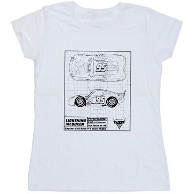 Disney Koszulka Damska / Damska Cars Lightning McQueen Blueprint Cotton T-Shirt (XXL (193cm) / Ciepły Biały) Disney Koszulka Damska / Damska Cars Lightning McQueen Blueprint Cotton T-Shirt (XXL (193cm) / Ciepły Biały)