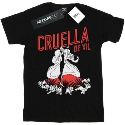 Disney Koszulka Damska / Damska Cruella De Vil Dalmatians Cotton Boyfriend T-Shirt (XXXXS / Czarny) Disney Koszulka Damska / Damska Cruella De Vil Dalmatians Cotton Boyfriend T-Shirt (XXXXS / Czarny)