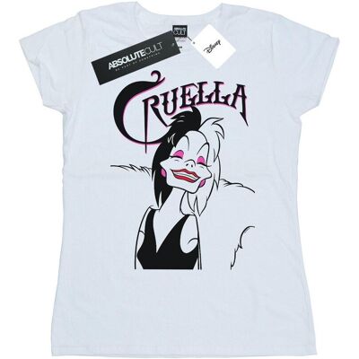 Disney Koszulka Damska / Damska Cruella De Vil Evil Smile Cotton T-Shirt (S (52-55 Cm) / Ciepły Biały) Disney Koszulka Damska / Damska Cruella De Vil Evil Smile Cotton T-Shirt (S (52-55 Cm) / Ciepły Biały)