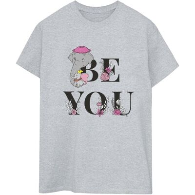 Disney Koszulka Damska / Damska Dumbo Be You Cotton Boyfriend T-Shirt (S (52-55 Cm) / Jasnoszary) Disney Koszulka Damska / Damska Dumbo Be You Cotton Boyfriend T-Shirt (S (52-55 Cm) / Jasnoszary)