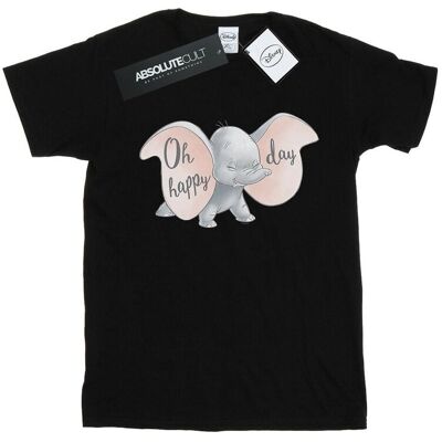 Disney Koszulka Damska / Damska Dumbo Happy Day Cotton Boyfriend T-Shirt (3XL / Czarny) Disney Koszulka Damska / Damska Dumbo Happy Day Cotton Boyfriend T-Shirt (3XL / Czarny)
